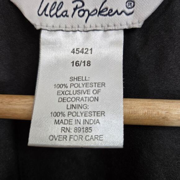 Ulla Popken Tunic 16/18 Sheer Boho Paisley Embroidered Sequins Blouse Whimsigoth - Picture 5 of 11